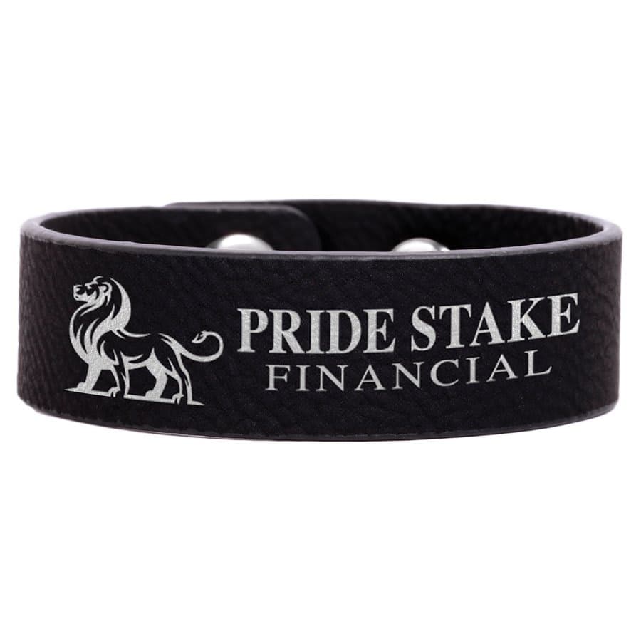 8 1/2" x 3/4" Laserable Leatherette Youth Cuff Bracelet