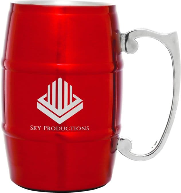 17 oz. Stainless Steel Barrel Mug with Handle