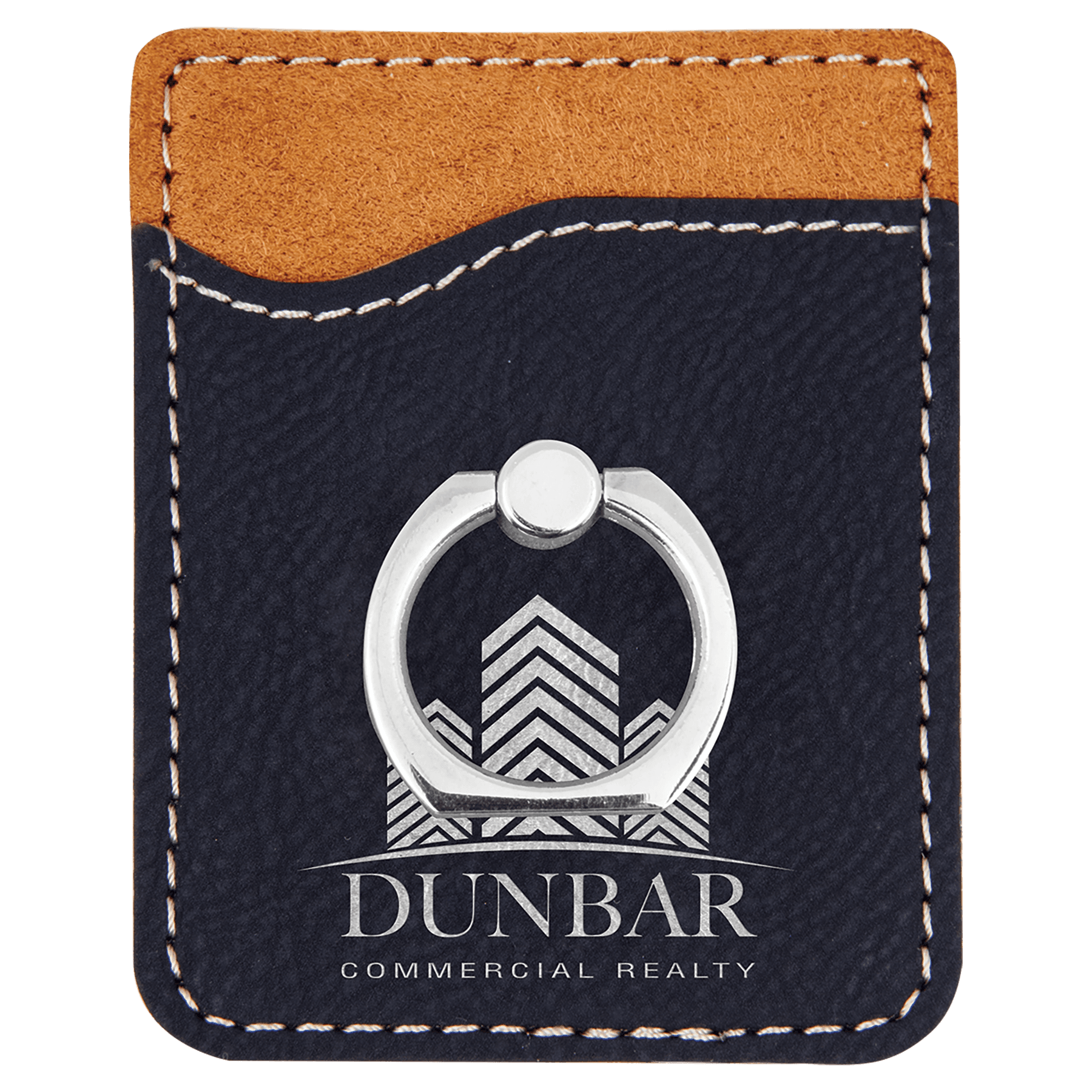 Laserable Leatherette Phone Wallet with Ring