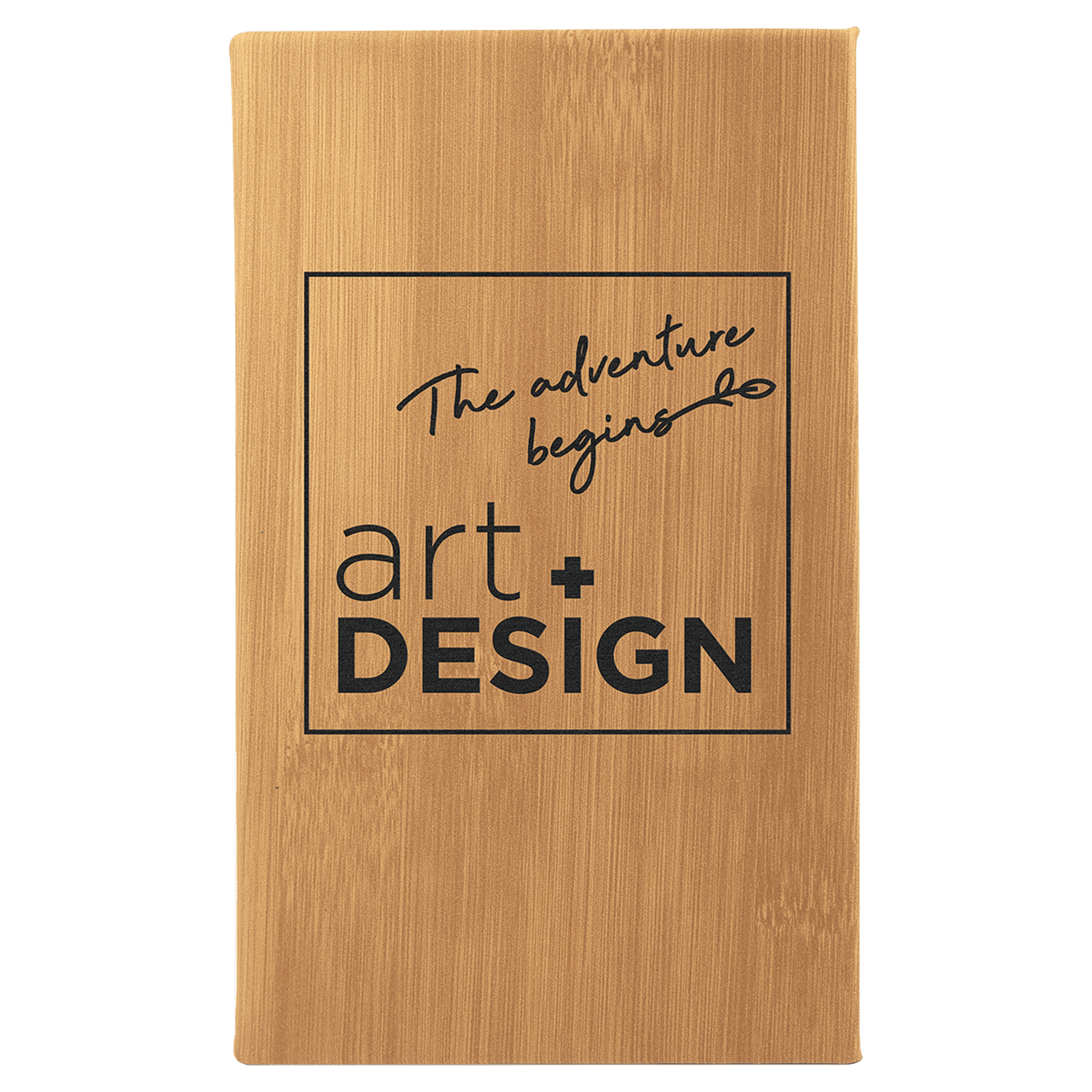 5 1/4" x 8 1/4" Laserable Leatherette Sketch Book with Unlined Notepad