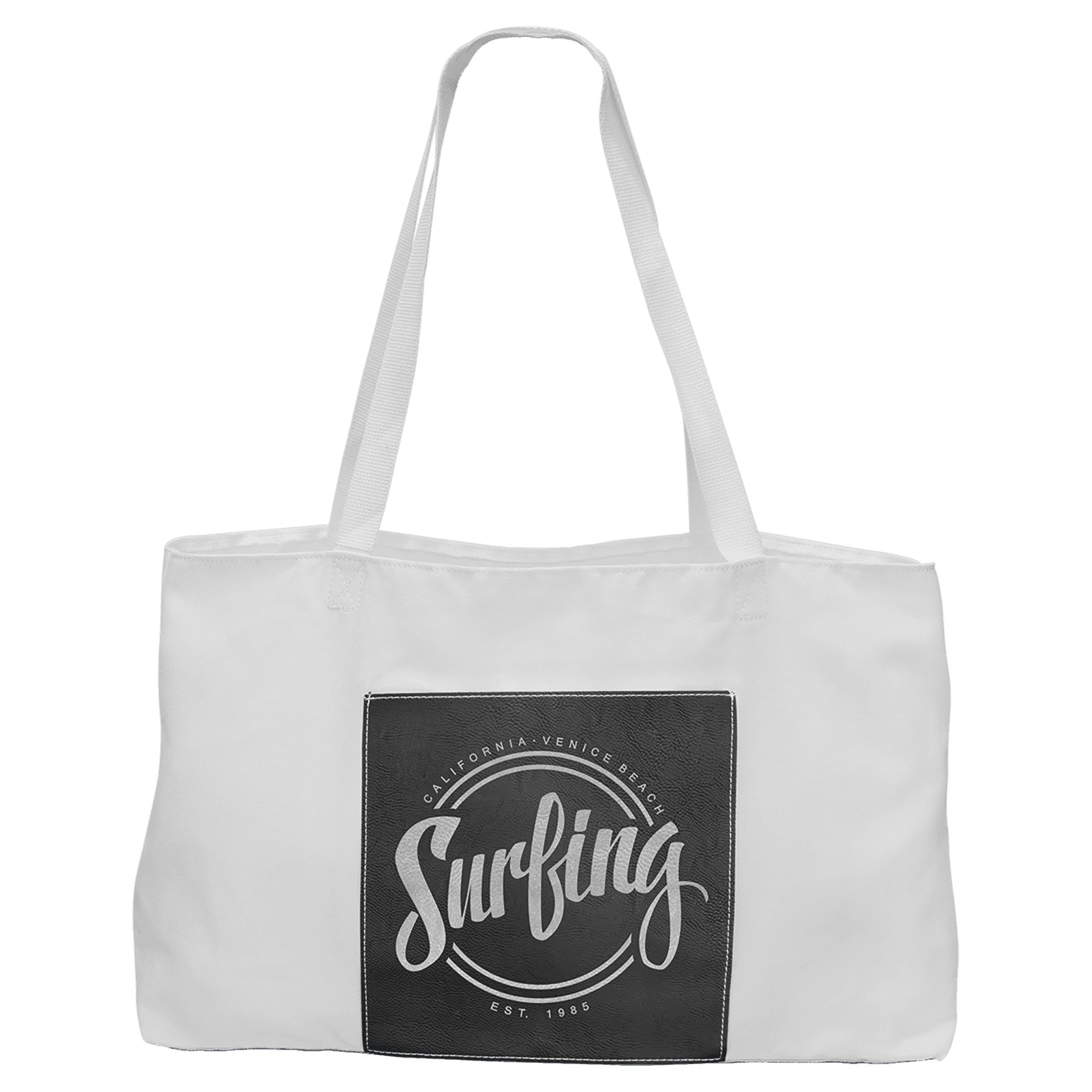 19" x 12" Bag with 5" /Silver Laserable Leatherette Gusset