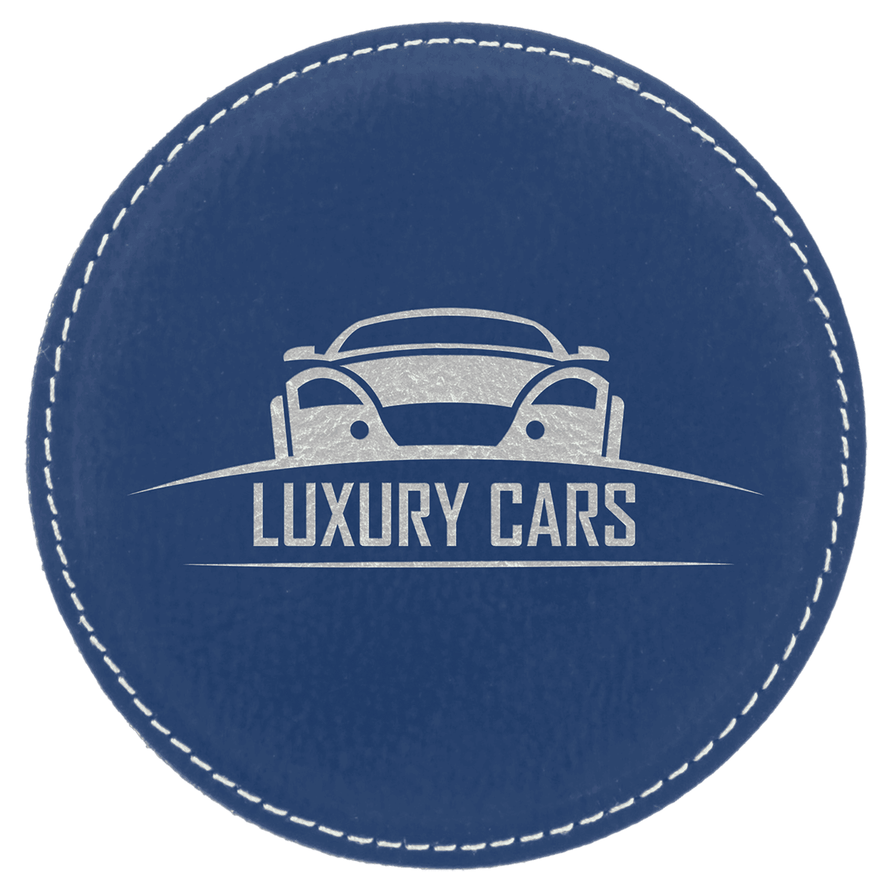 4" Round Laserable Leatherette Coaster