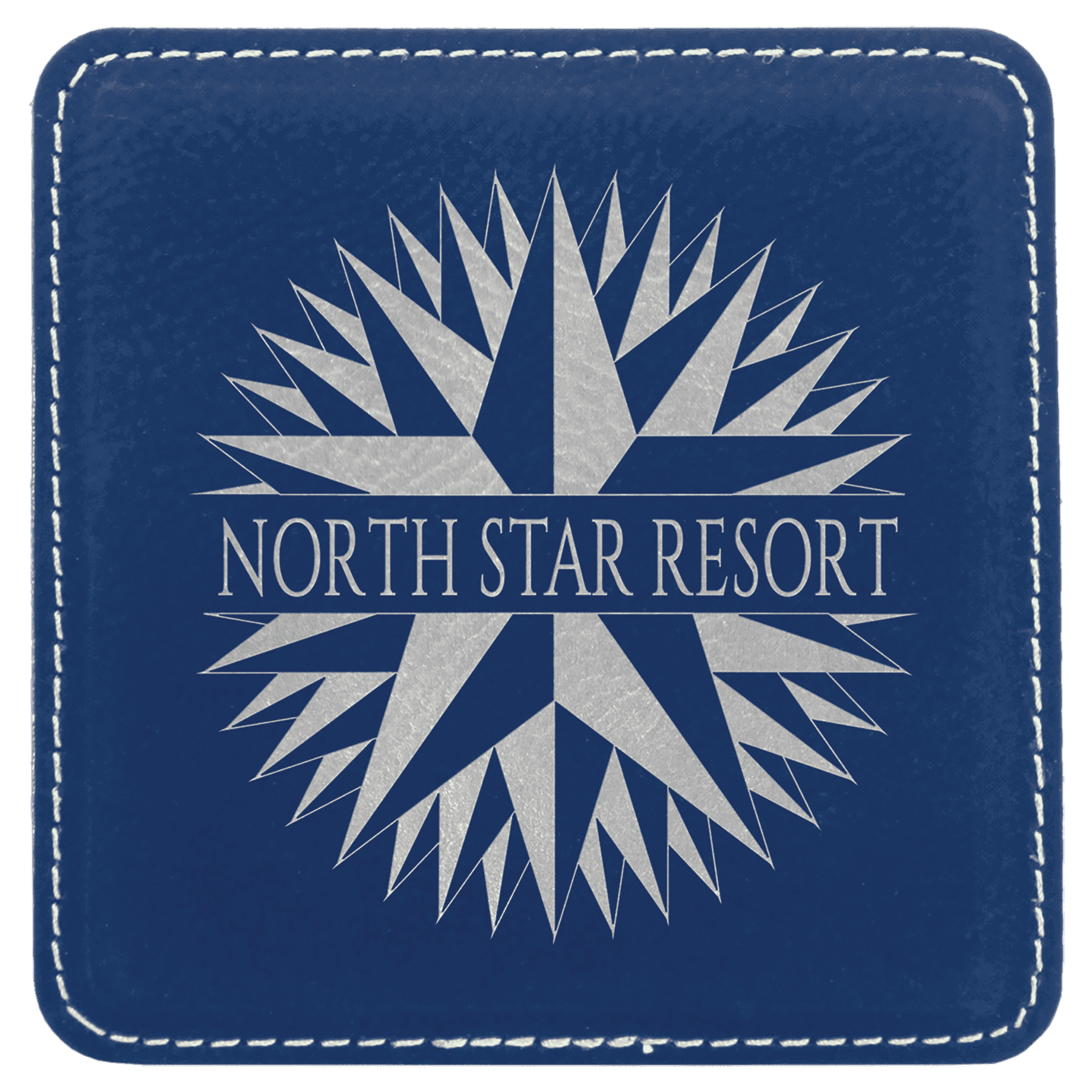 4" x 4" Square Laserable Leatherette Coaster