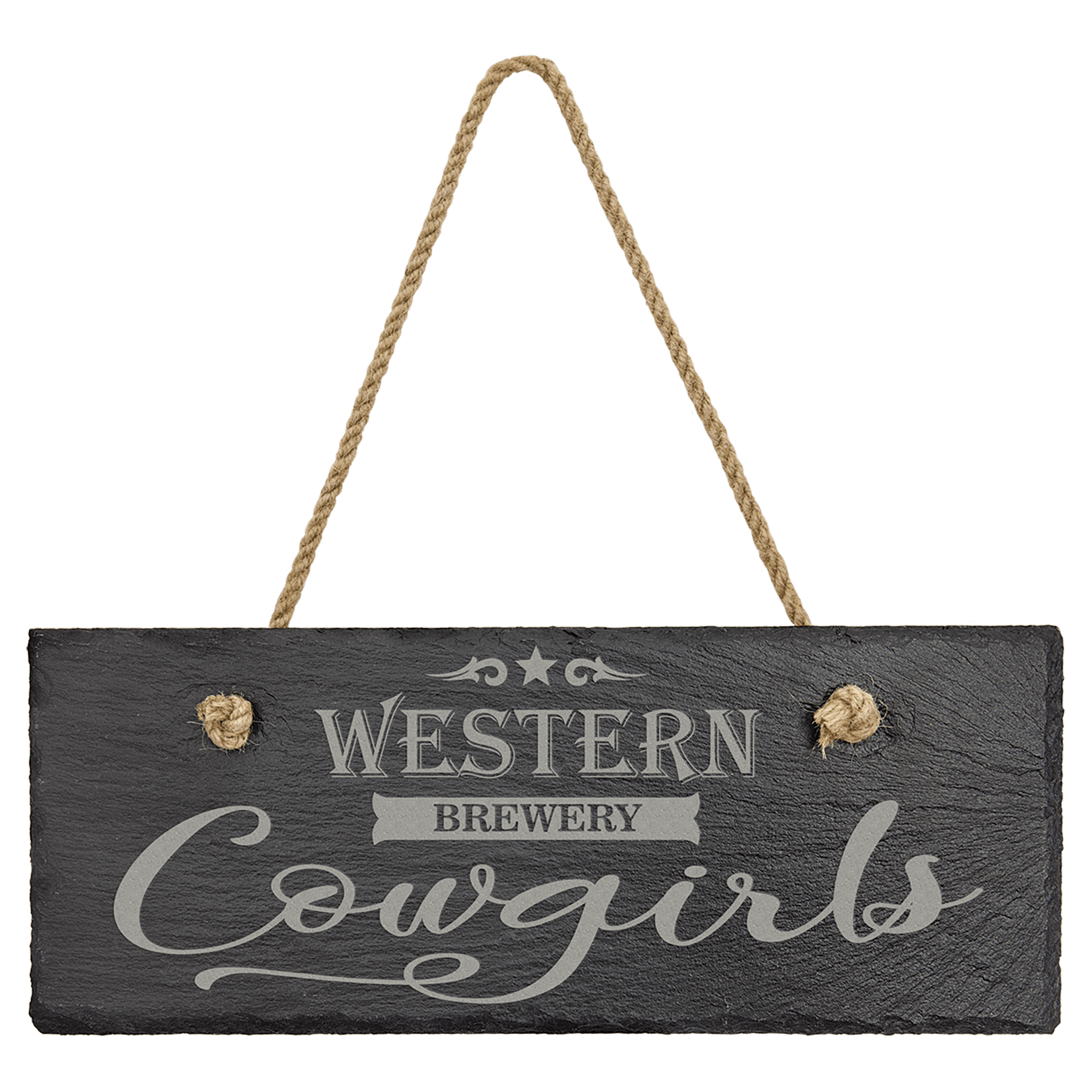 10" x 4" Rectangle Slate Decor with Hanger String