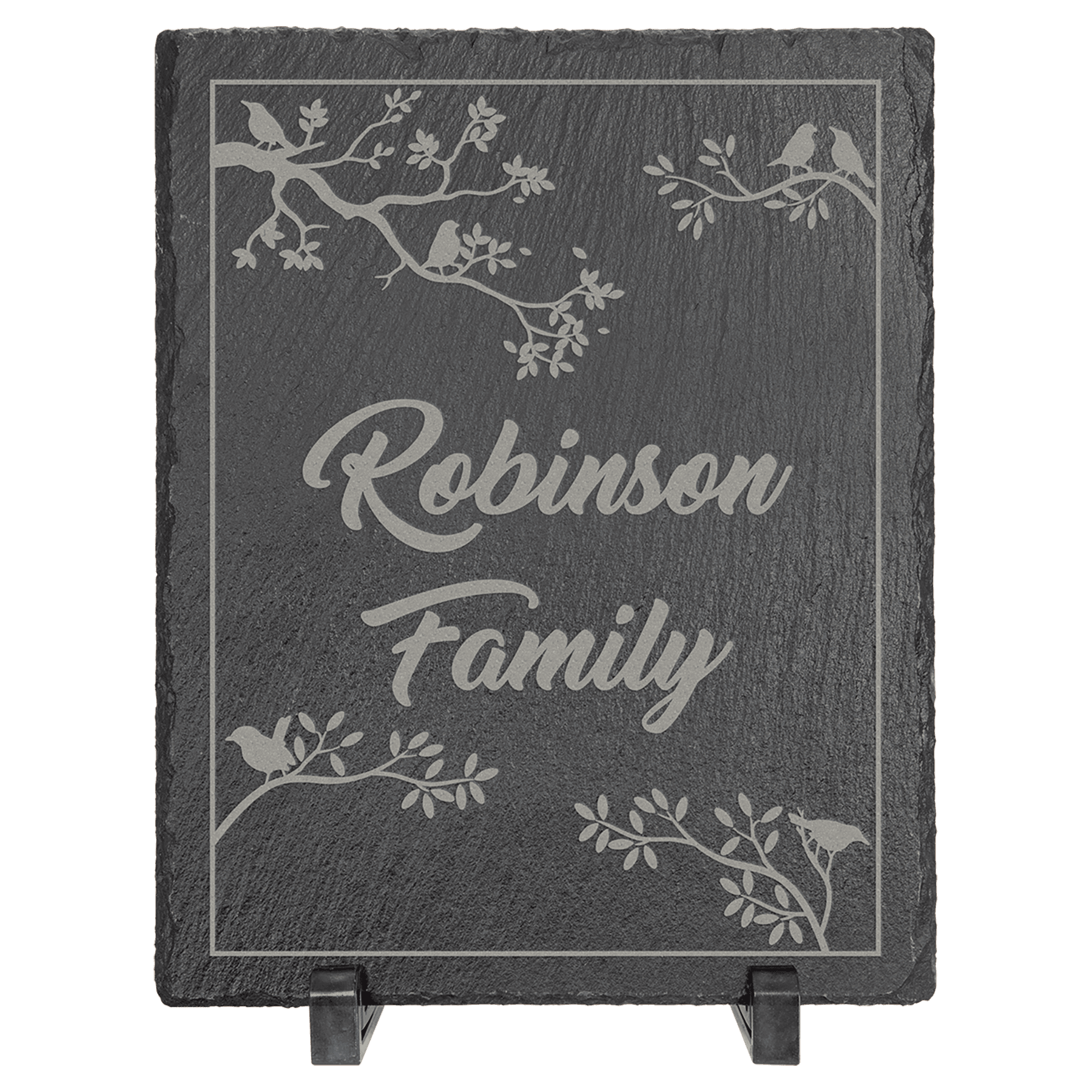 10" x 8" Rectangle Slate Decor with Plastic Feet