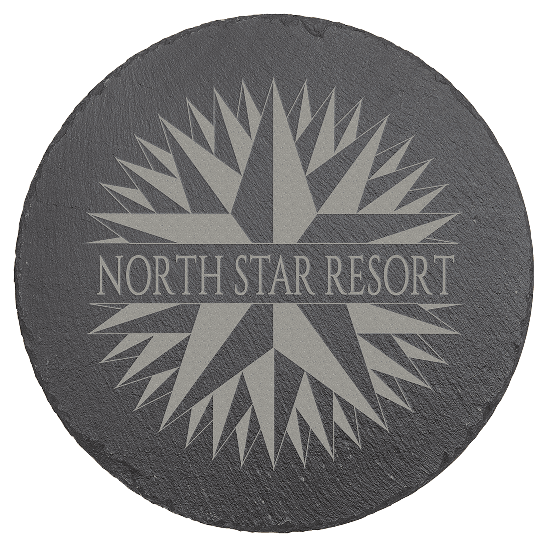 9 3/4" Round Slate Decor with Foam Pads