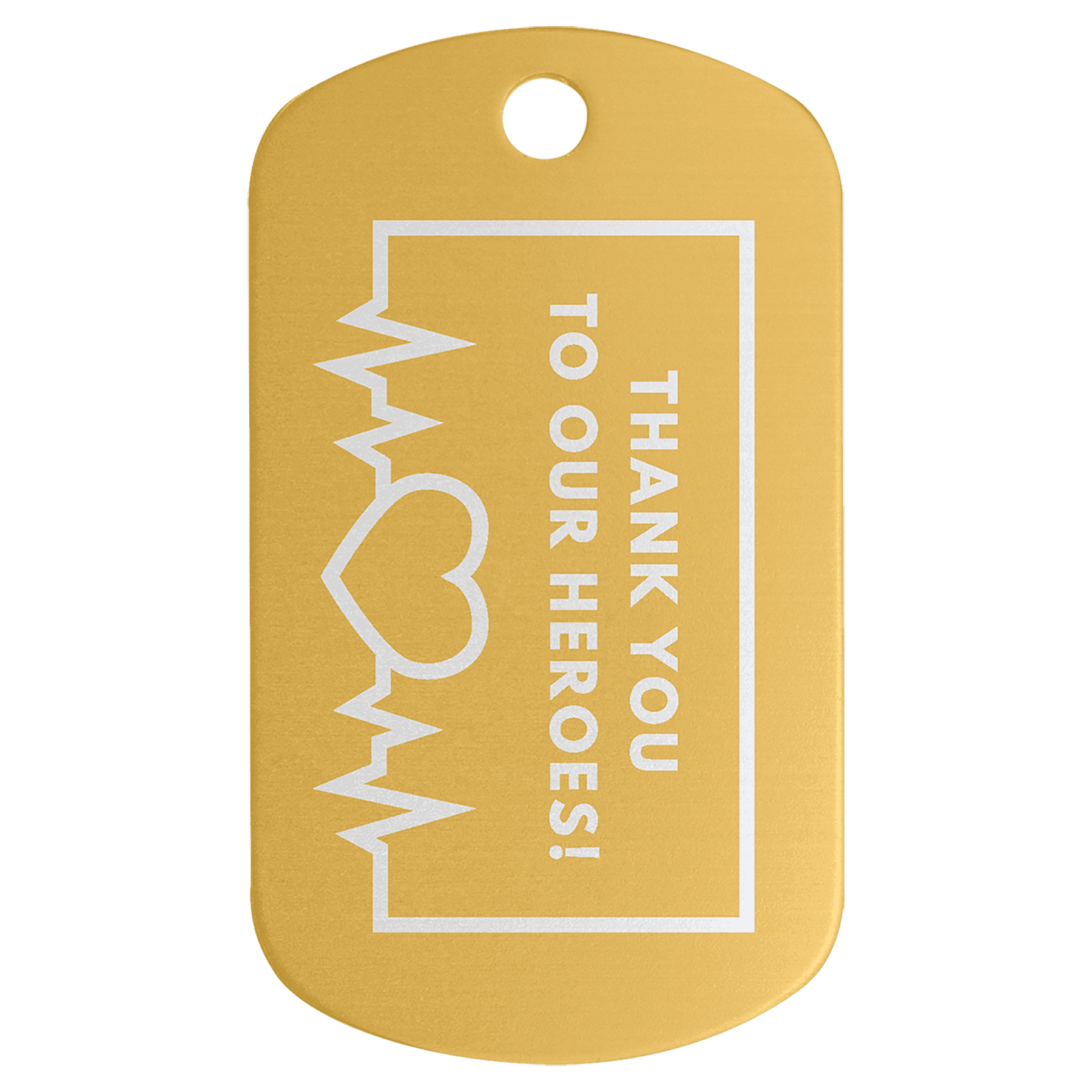 1" x 2" Aodized Aluminum G.I. Tag