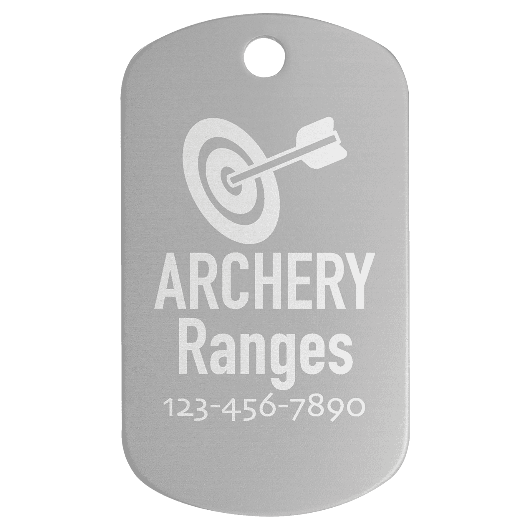 1" x 2" Anodized Aluminum G.I. Tag