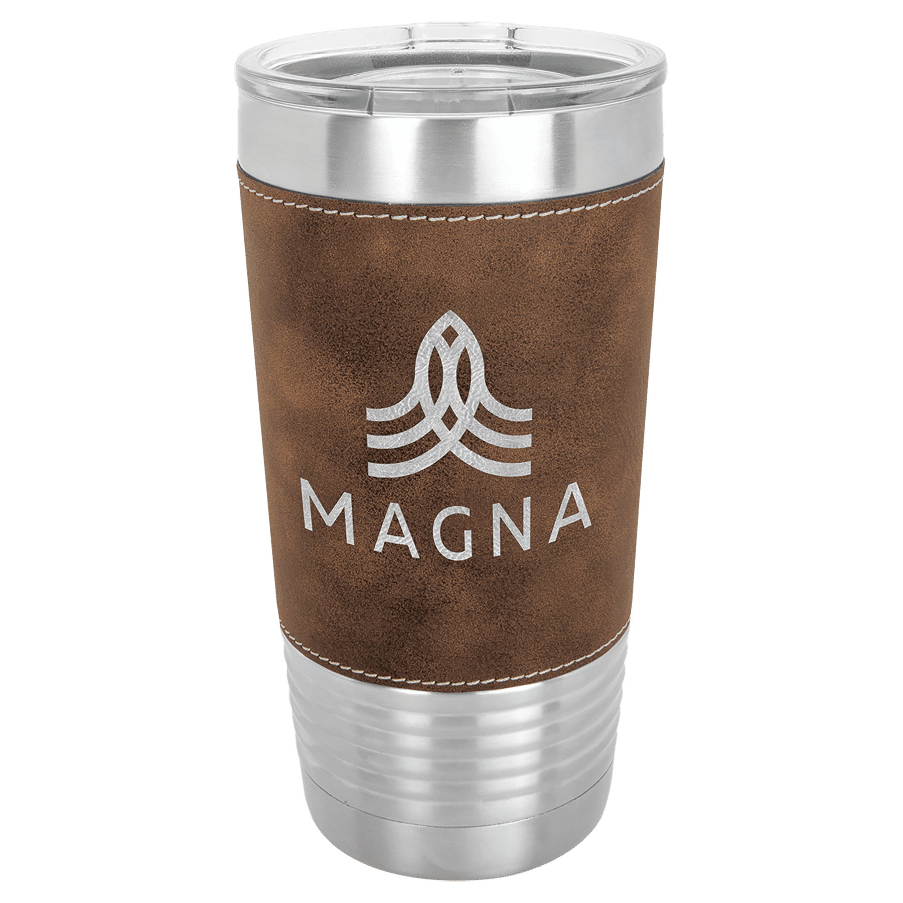 Polar Camel 20 oz. Rustic/ Leatherette Grip Tumbler with Standard Lid