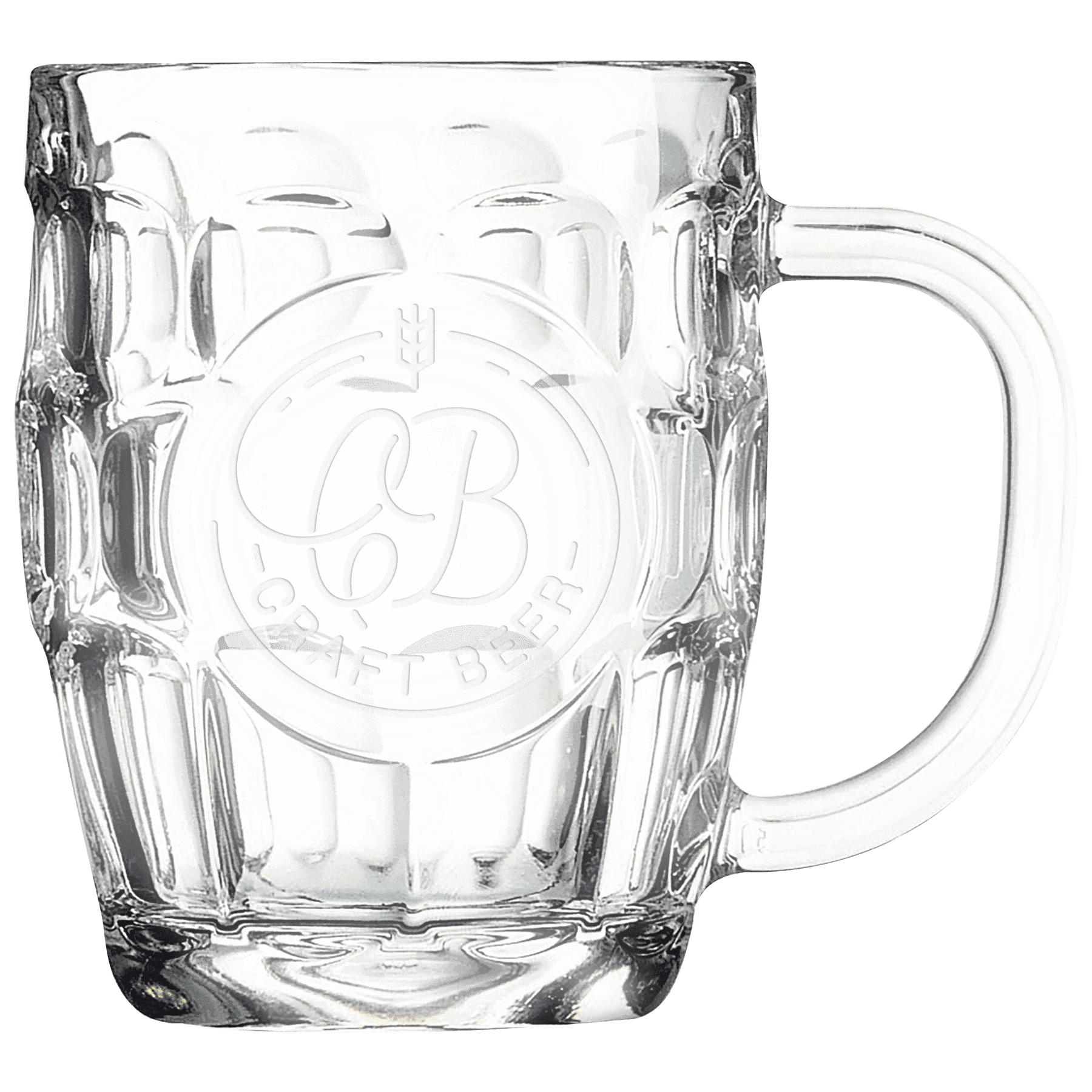 Polar Camel 20 oz. Beer Mug with Handle & Round Engraving Area