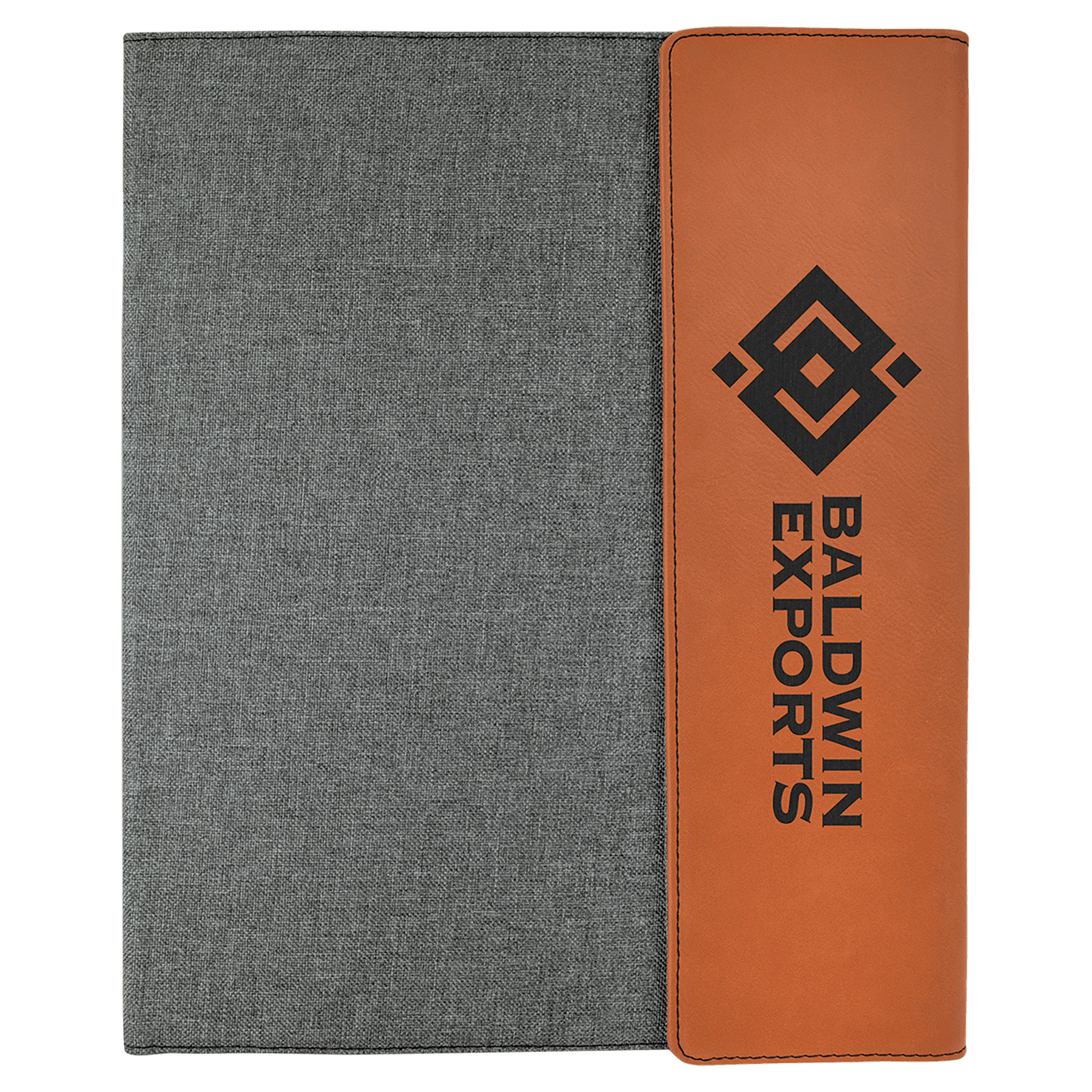 9 1/2" x 12" Laserable Leatherette / Canvas Portfolio with Notepad