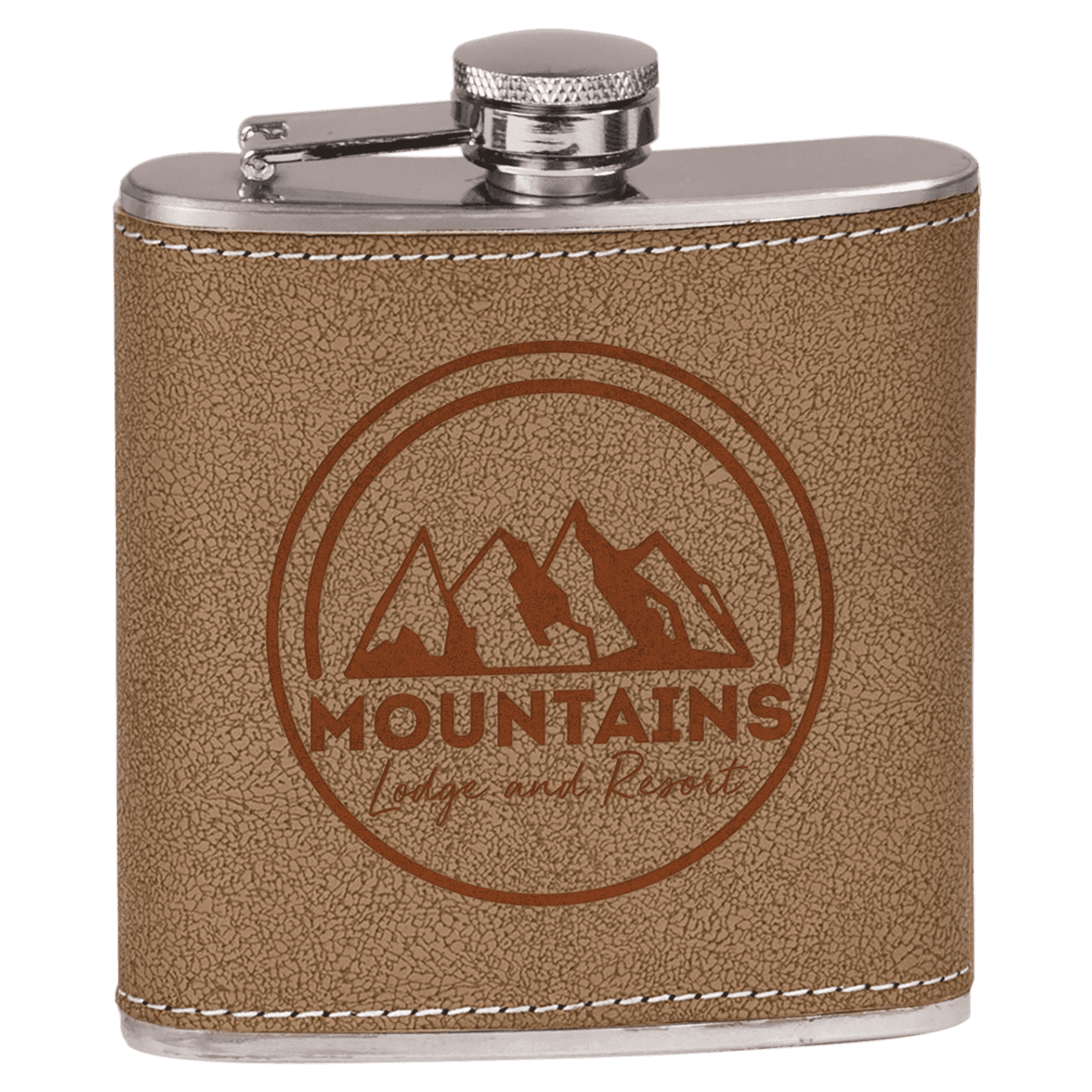 6 oz. Laserable Stainless Steel Flask
