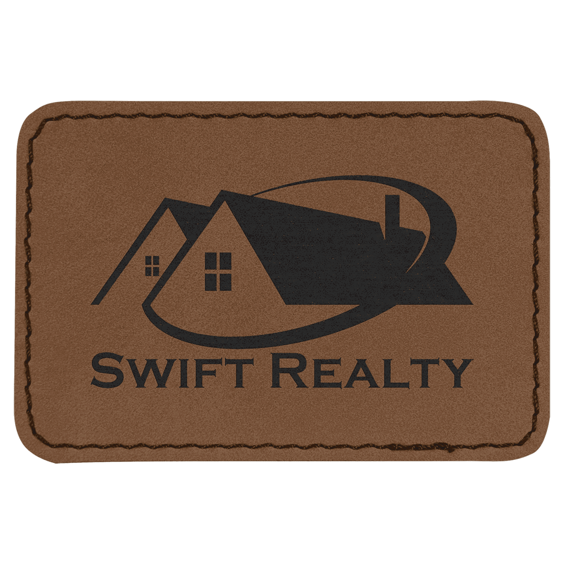 3" x 2" Laserable Leatherette Rectangle Patch with Kota Pro Adhesive