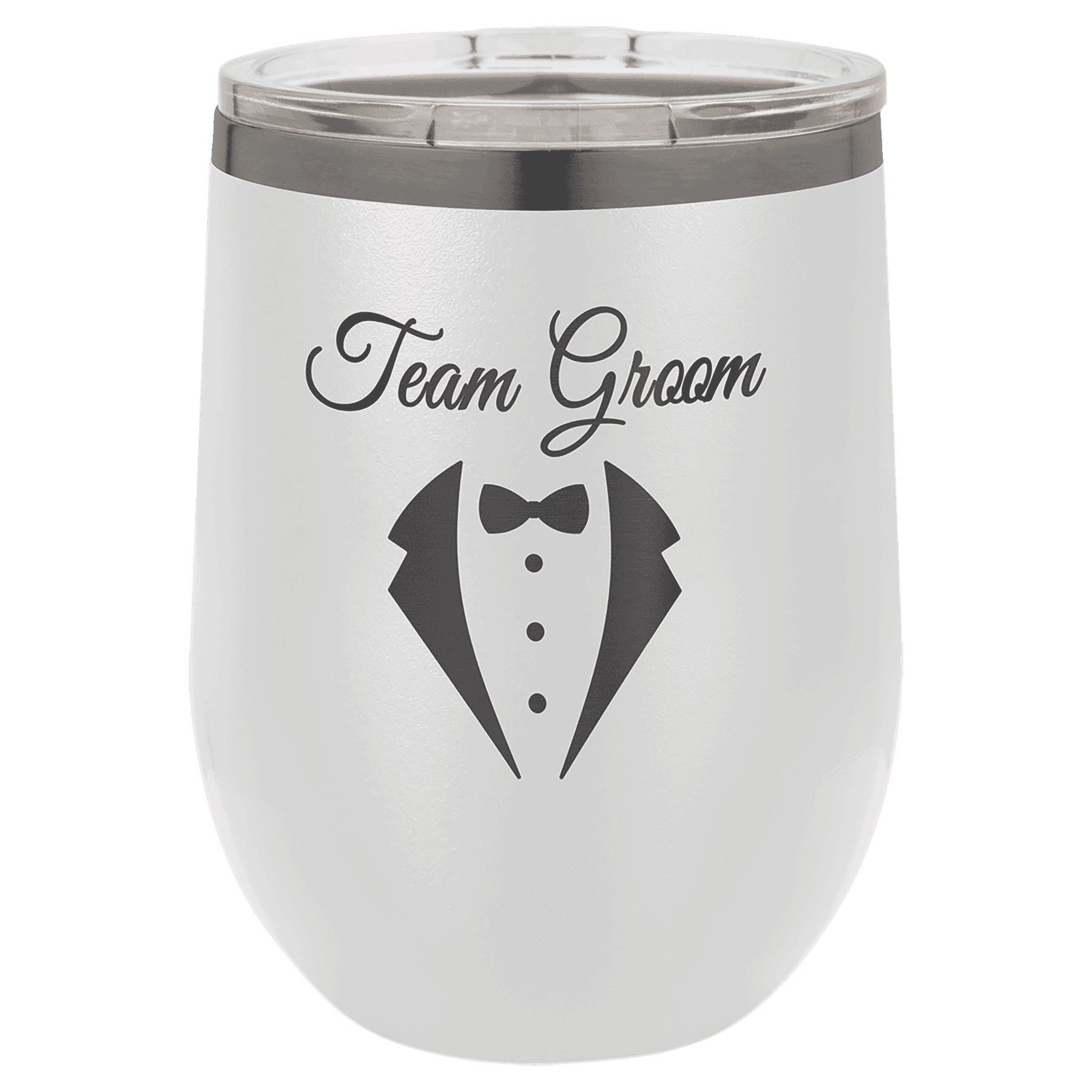 Polar Camel 12 oz. /Ghost Black Stemless Wine Tumbler with Standard Lid