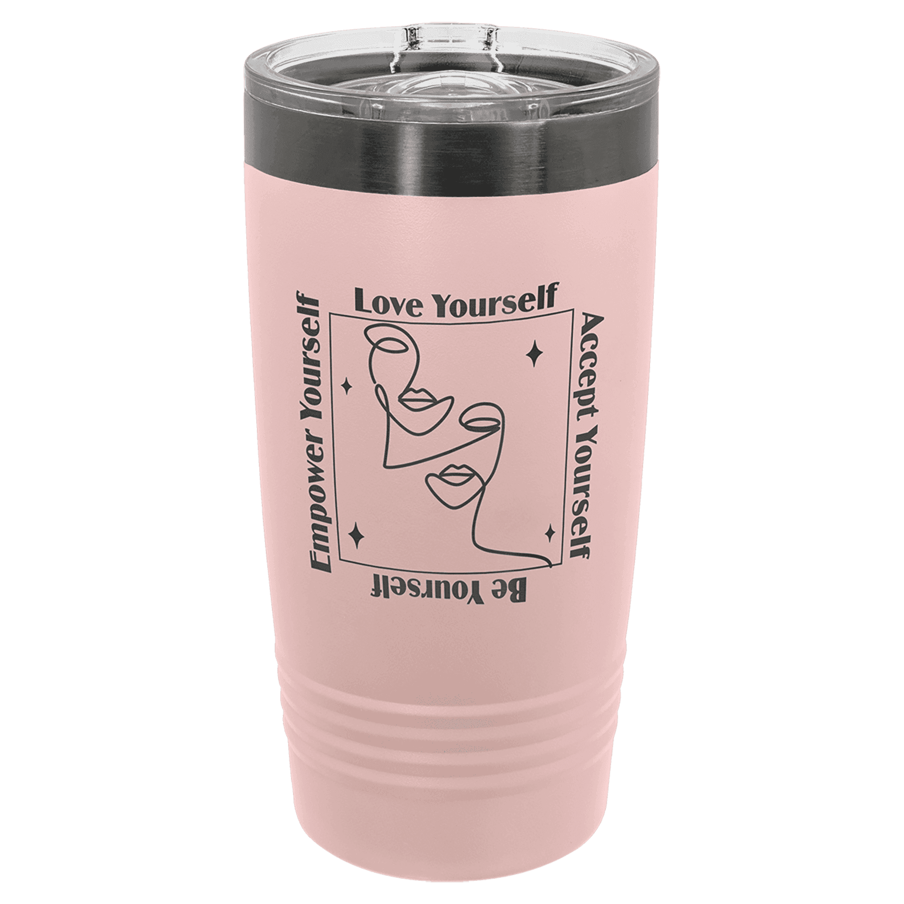 Polar Camel 20 oz. /Ghost Black ION-Plated Ringneck Tumbler with Slider Lid