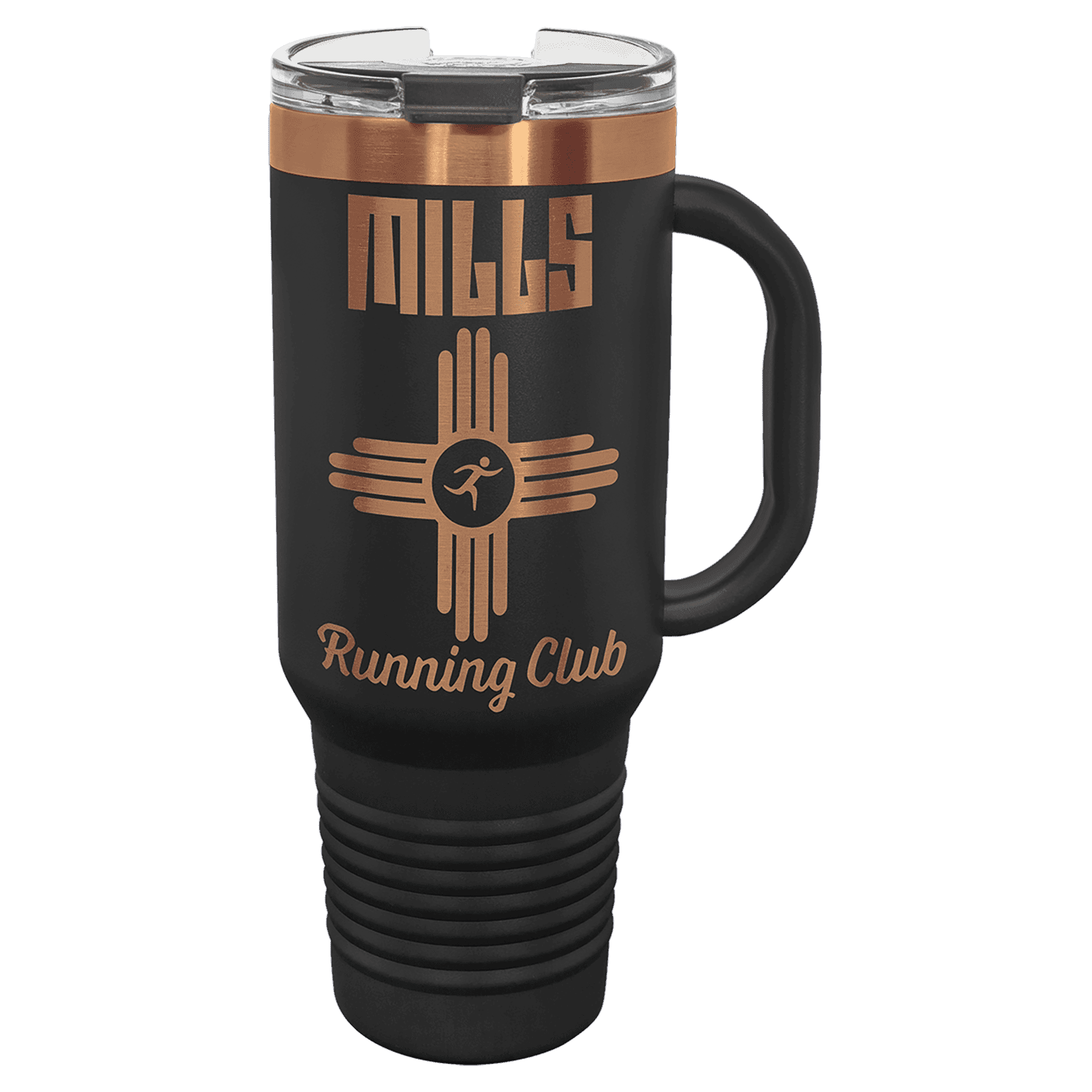 Polar Camel 40 oz. /Rose Gold Travel Mug with Handle & Straw