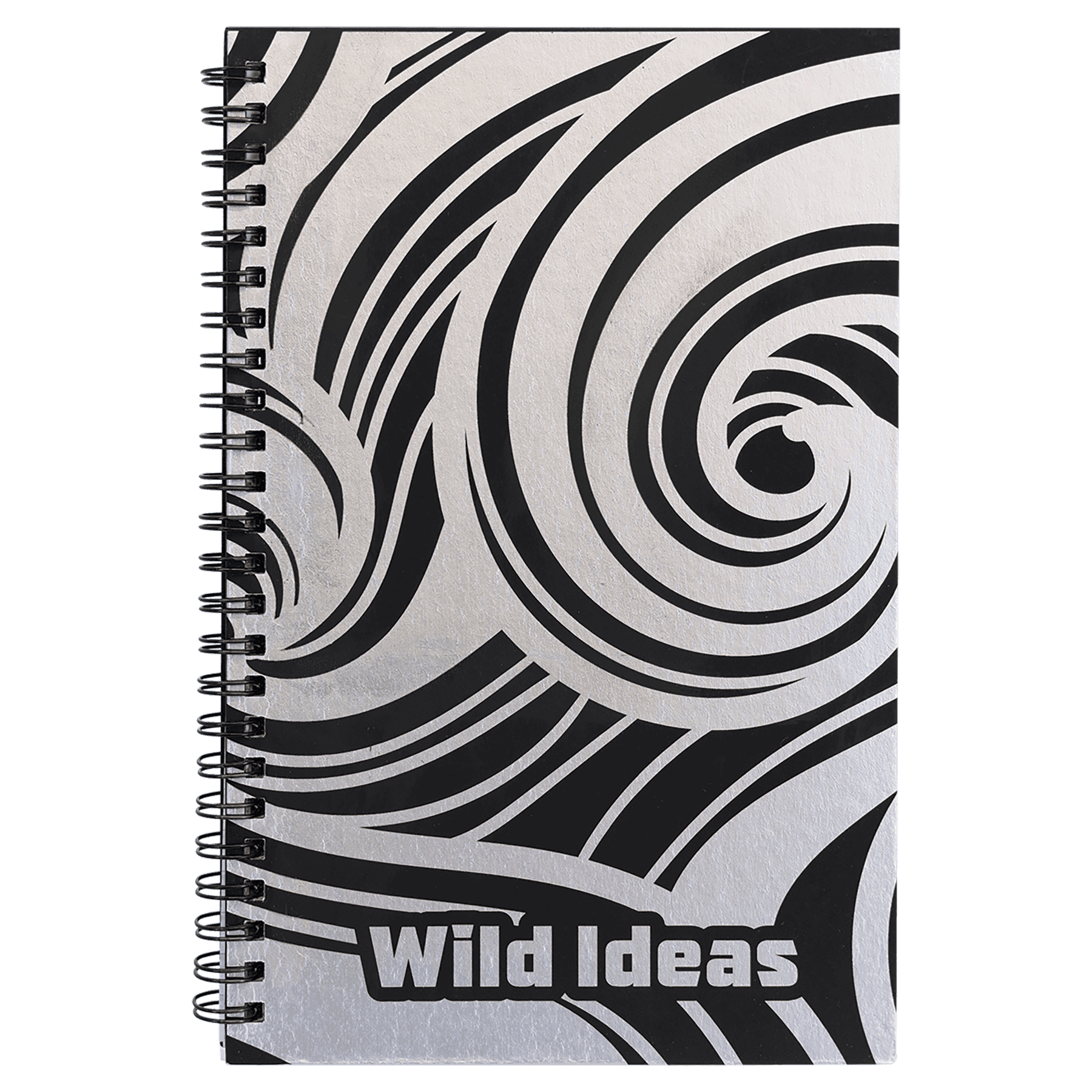 5 1/2" x 8 1/2" Lazerburst Spiral Notebook-Lasers to Silver