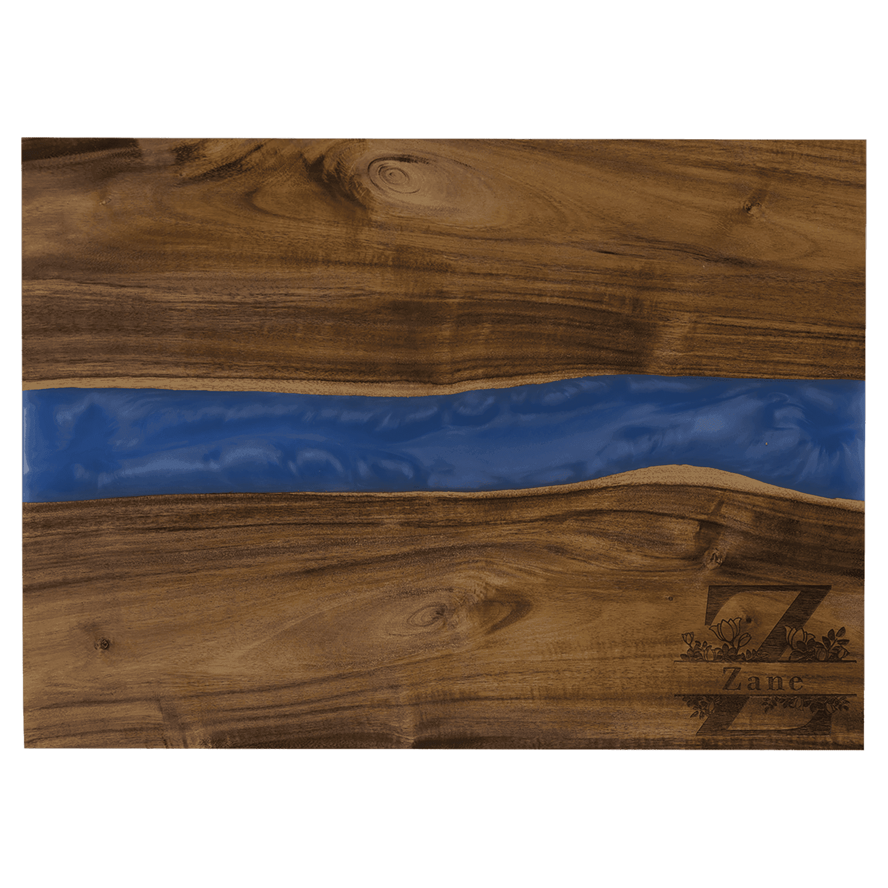 15 3/4" x 11 3/4" Acacia with Pearl Resin Serving Board