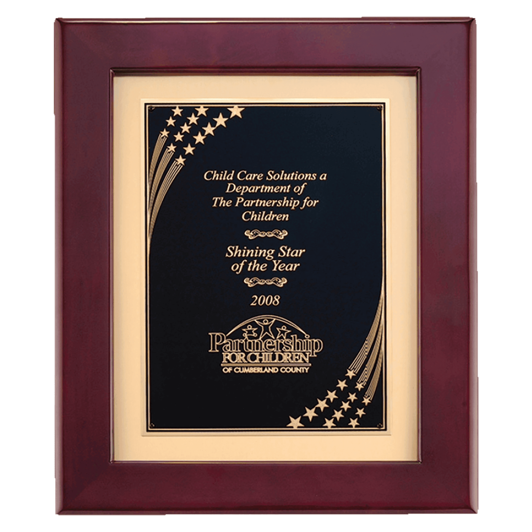12" x 15" Airflyte Piano Finish Frame with Metal Background and Florentine Design Star Border Plate