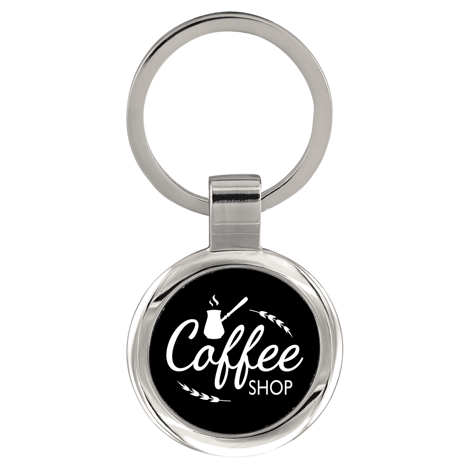 2 1/2" Laserable Round Keychain